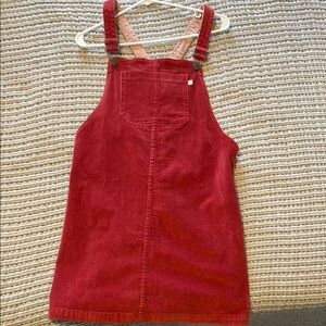 Purnell Red Corduroy Overall Dress